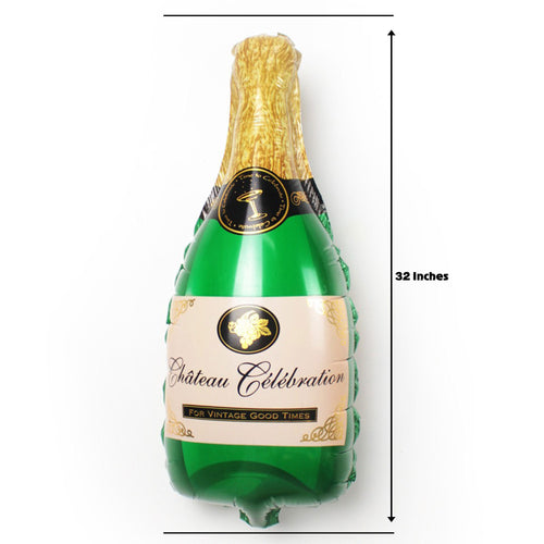 Load image into Gallery viewer, Champagne Bottle Green Foil Balloon for Bachelor’s, Birthdays &amp; Anniversaries Decorations
