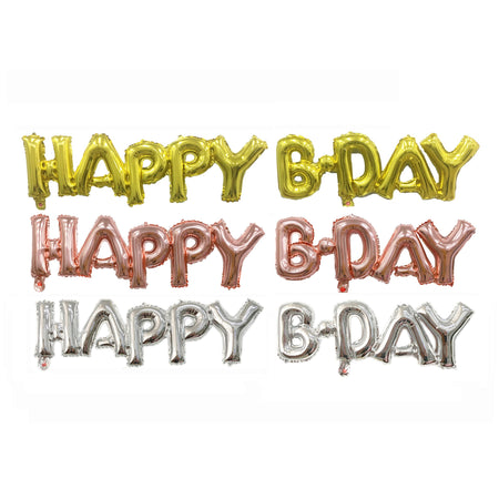 Happy B-Day Single Piece Foil Balloon