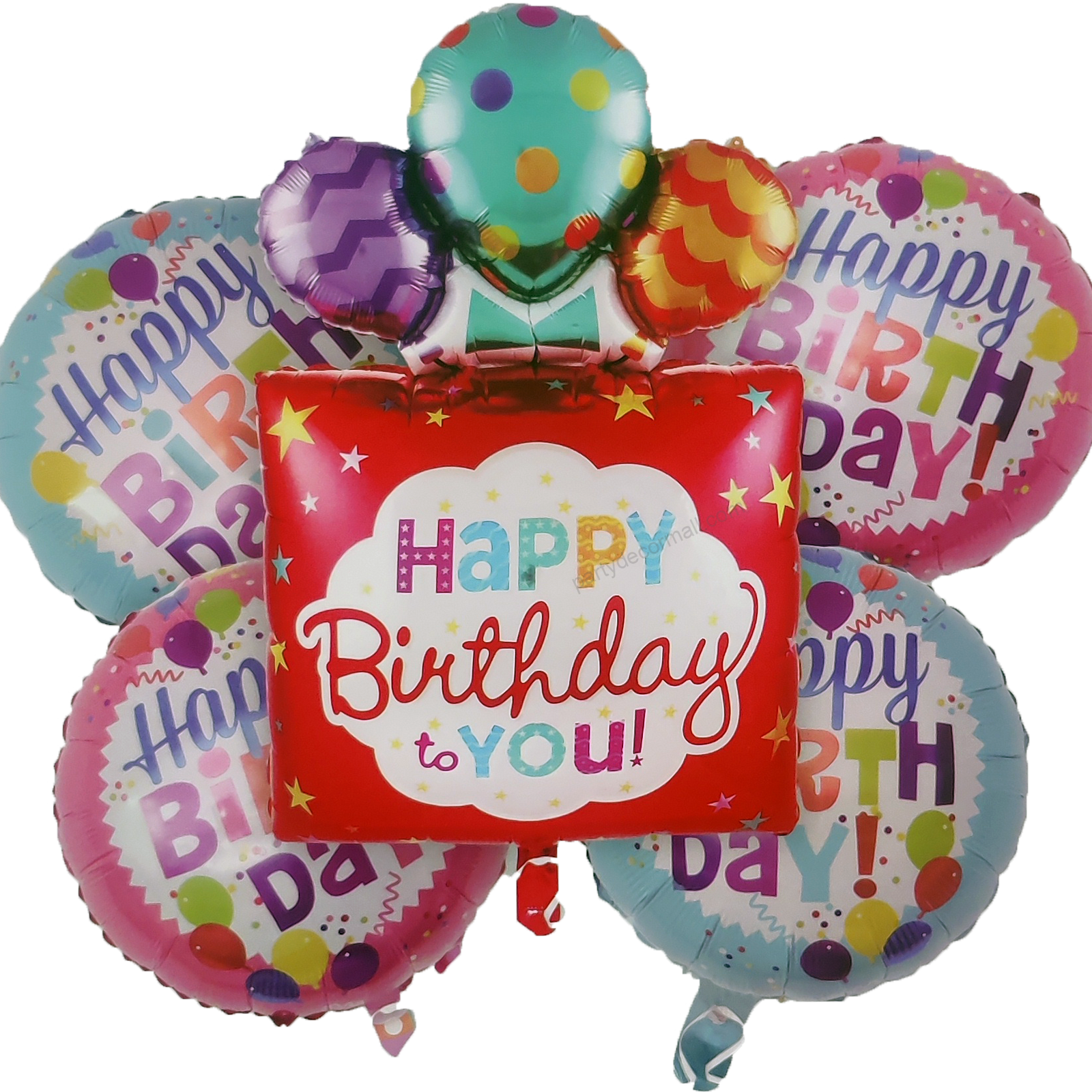 Printed Happy Birthday To you helium quality foil balloon ( pack of 5) Balloon  (Multicolor, Pack of 5)