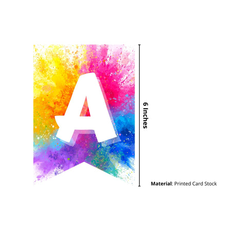 Holi Hai Banner (6 Inches/250 GSM Cardstock/Multicolour/7Pcs)