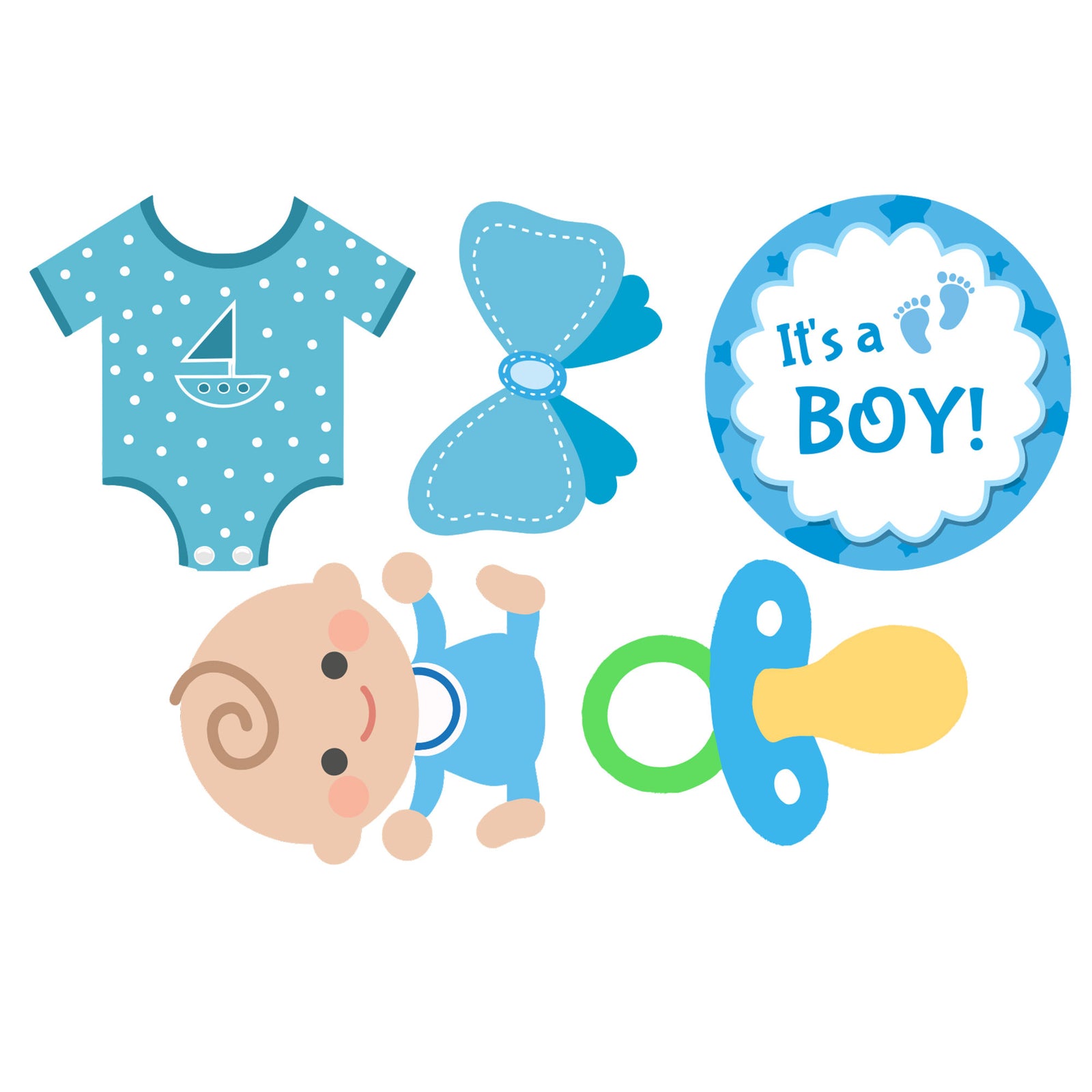 Its A Boy - Cut Out - Party Decor Mall (10 Pieces)