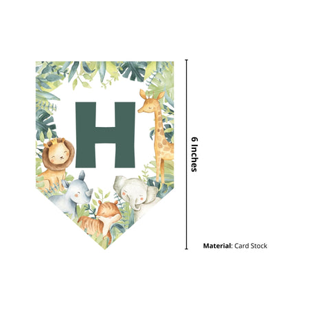 Jungle Happy Birthday Banner