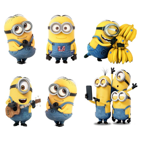 Minion Theme Birthday Decor Cutout (12 Pcs) - 6 Inches - Cardstock