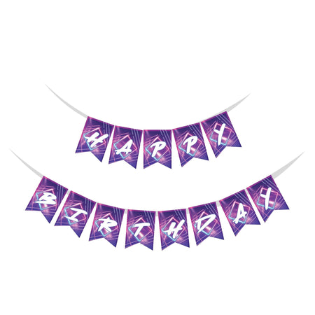 Marshmellow Theme Happy Birthday Banner (6 Inches/250 GSM Cardstock/Mixcolour/13Pcs)