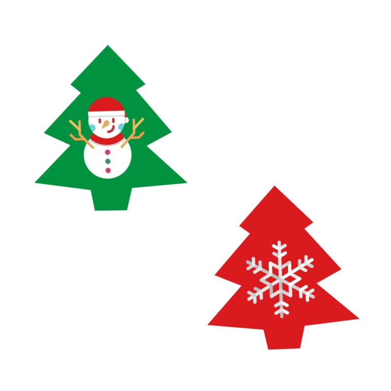 Merry Christmas Bunting Decor- (5 inches card/250 GSM Cardstock/Red, Green, White, Yellow/18 Pcs)
