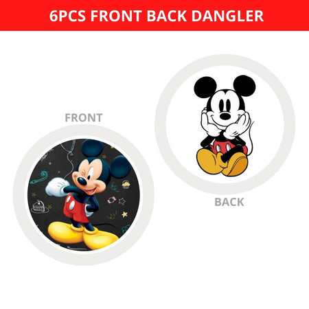 Mickey Mouse Dangler/Wall Hanging Birthday Decoration – (6 Pieces)