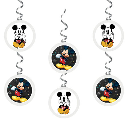 Mickey Mouse Dangler/Wall Hanging Birthday Decoration – (6 Pieces)