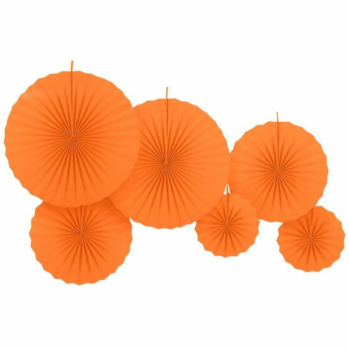 Load image into Gallery viewer, Orange Paper Fan Decoration for Birthday Decoration, Birthday Party, Wall Decoration, Hanging Decoration
