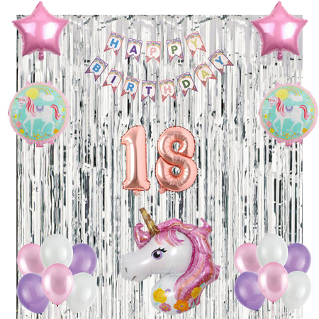 Unicorn Theme Balloon Decor DIY Kit (71 Pcs)
