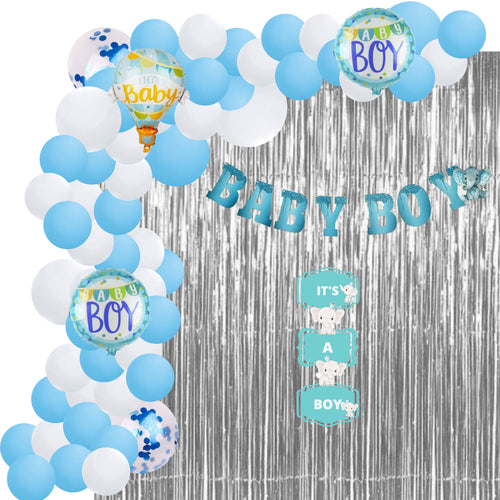 Load image into Gallery viewer, Baby Boy Theme Birthday Decoration DIY Kit (53 Pcs)
