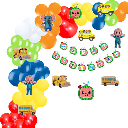 Cocomelon Theme Birthday Balloon Decoration DIY Kit (106 Pcs)
