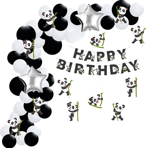 Load image into Gallery viewer, Panda Theme Birthday Balloon Decoration DIY Kit (58 Pcs)
