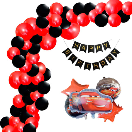 Car Theme Birthday Decoration DIY Kit (59 Pcs)