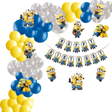 Minion Theme Birthday Balloon Decoration DIY Kit (64 Pcs)