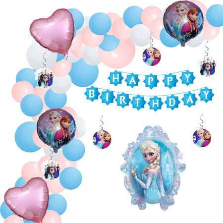 Frozen Theme Birthday/Dangler Decoration DIY Kit (55 Pcs)