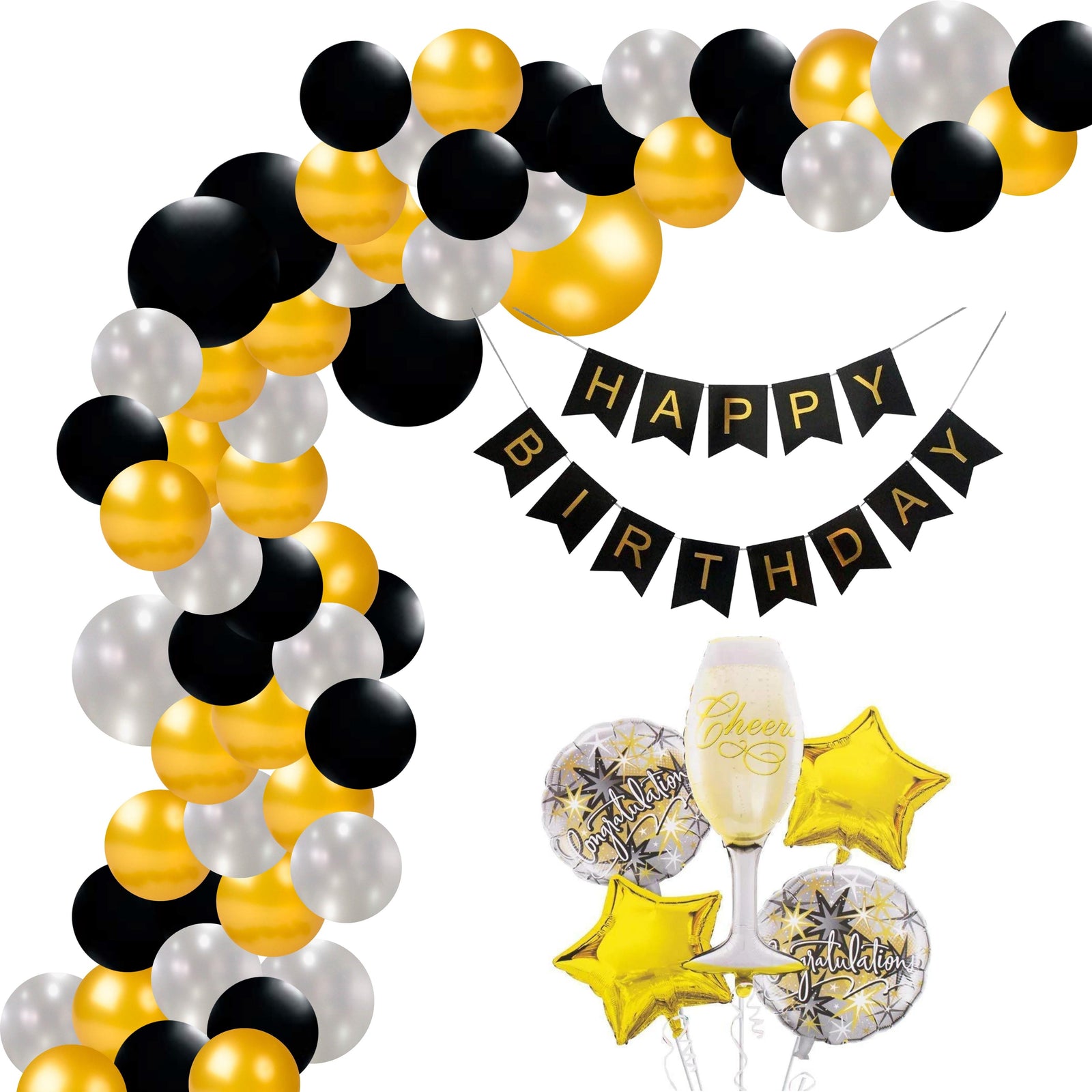 Cheers/congratulations Birthday Decoration Kit(68 Pieces)