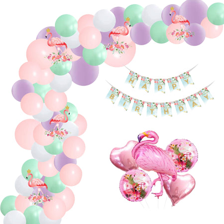 Flamingo Birthday Decoration Kit(100 Pcs)