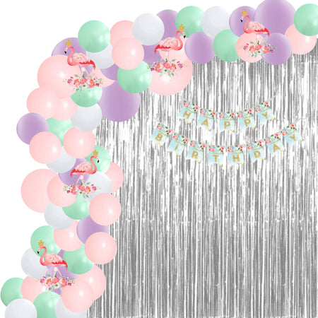 Flamingo Birthday Decoration Kit(98 Pcs)