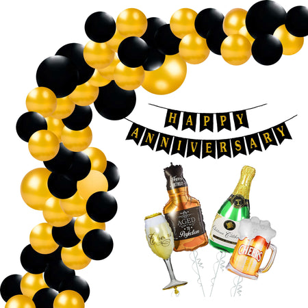 Happy Anniversary Decoration - (58 Pcs)