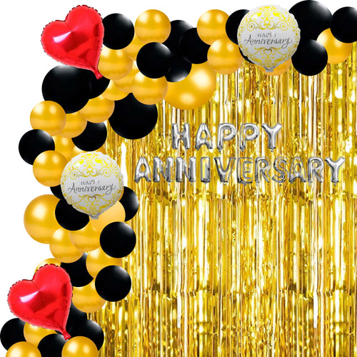 Load image into Gallery viewer, Happy Anniversary Decoration(Red/Black/Silver/Gold) - (72 Pcs)
