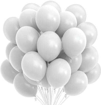 Grey Pastel Latex Balloon (50 Pcs Set) For Engagement, Wedding and Valentines Day Or Birthday Party Celebration Decoration