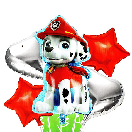 Paw Patrol Marshall cartoon character printed theme decoration foil balloon set of 5
