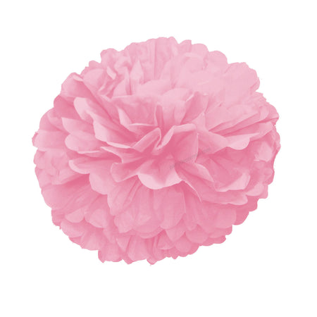 Paper Pom Pom for Decoration 10 Inches Set of 9 Pcs (Pink)