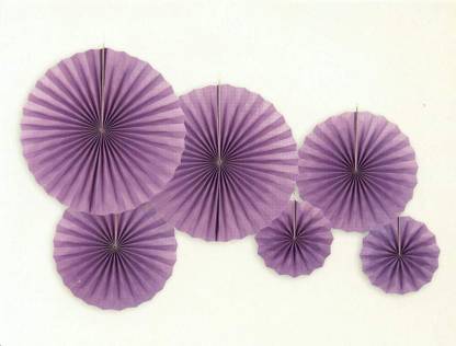 Load image into Gallery viewer, Purple Paper Fan Decoration for Birthday Decoration, Birthday Party, Wall Decoration, Hanging Decoration
