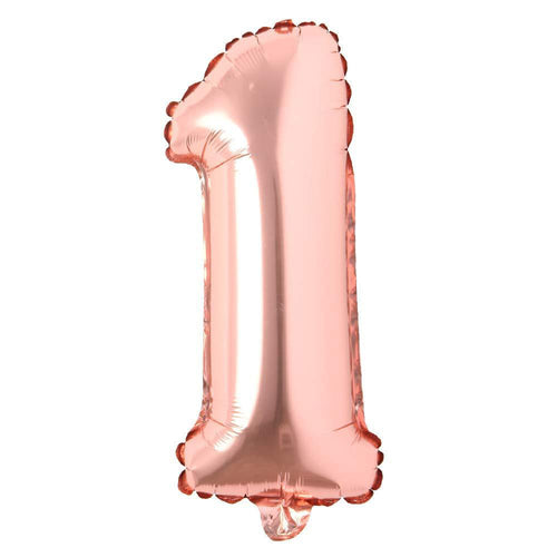 Load image into Gallery viewer, 40 inches Number Foil Balloon Rose Gold Number 1
