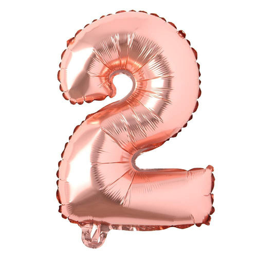Load image into Gallery viewer, 40 inches Number Foil Balloon Rose Gold Number 2
