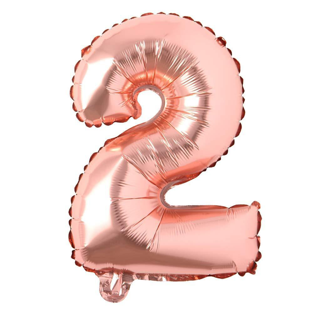 40 inches Number Foil Balloon Rose Gold Number 2