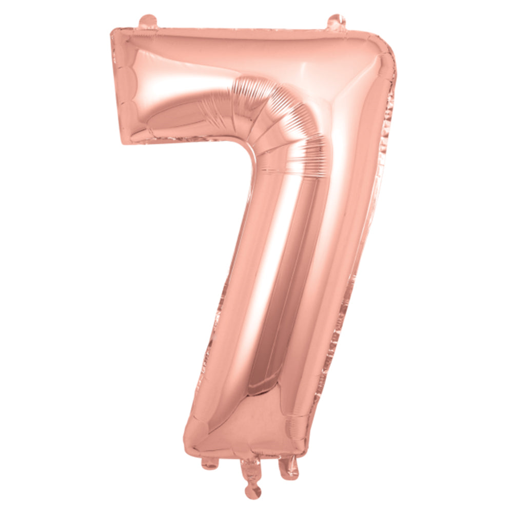 40 inches Number Foil Balloon Rose Gold Number 7