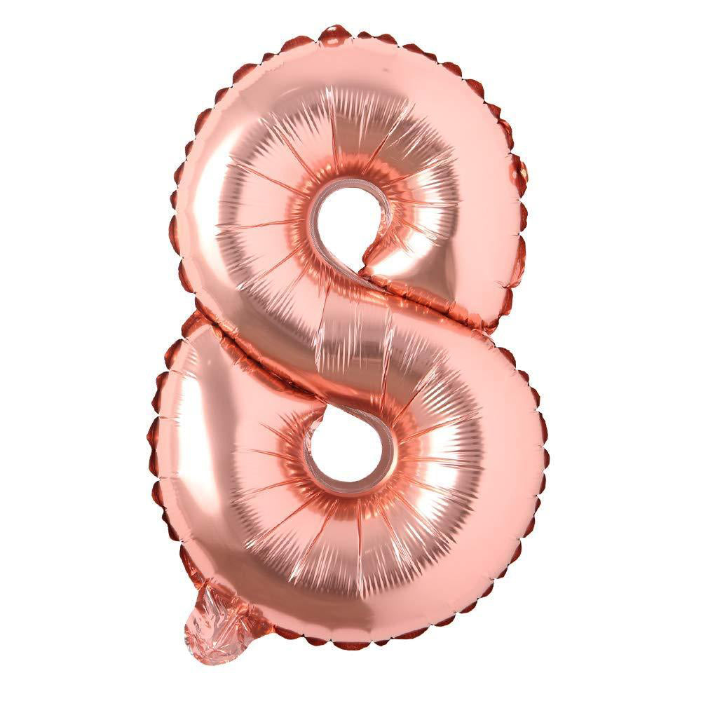 32 Inches Number Foil Balloon, Rose Gold Color