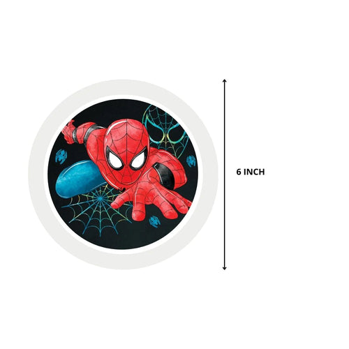 Load image into Gallery viewer, Spider Superhero Adventure Birthday Party Decorations - Banner, Cutouts, Favor Tags, (6 Inches/250 GSM Cardstock/Mixcolour/61Pcs)
