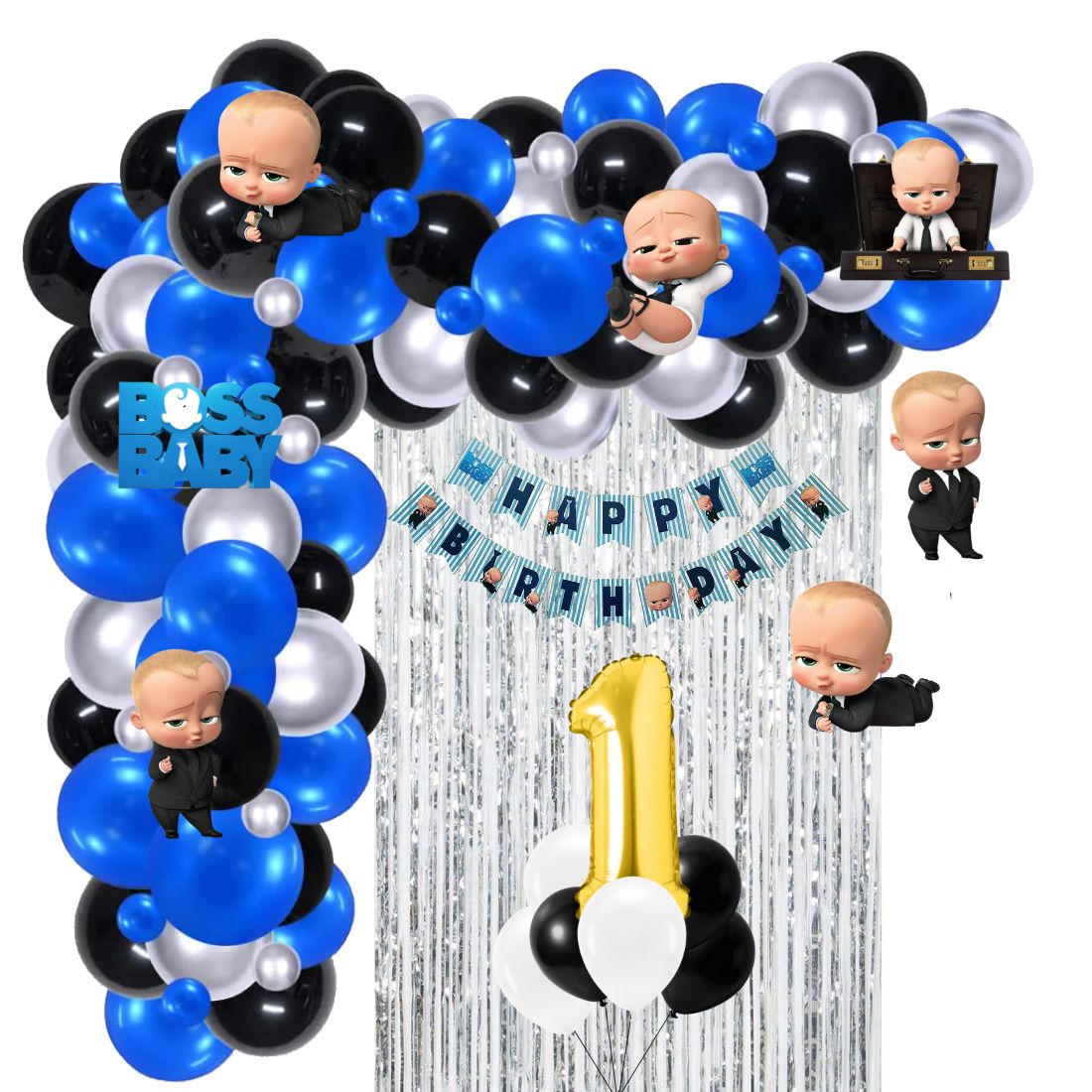 Boss Baby Theme Birthday Balloon Decoration DIY Kit (60 Pcs)