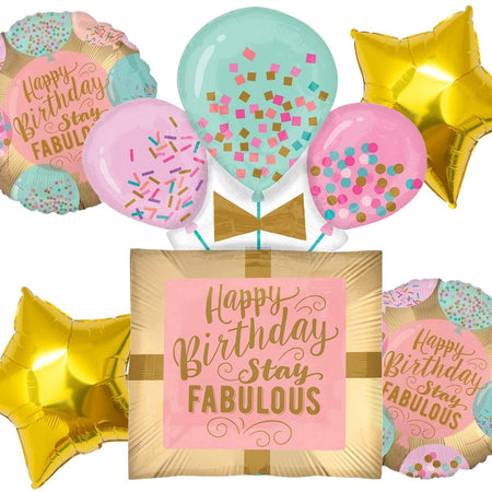 Happy Birthday Stay Fabulous Foil Balloon