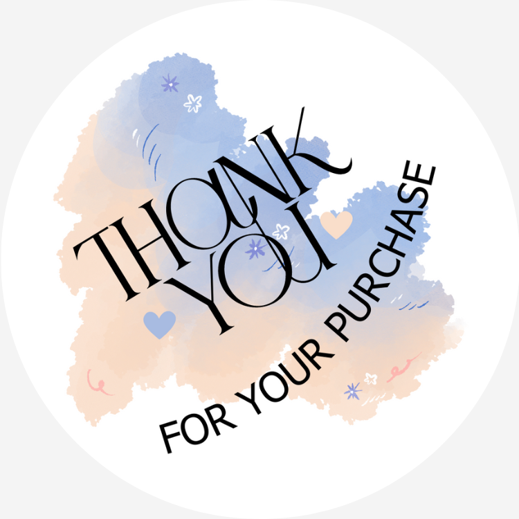 Thank You sticker for Return Gift/birthday decor/Small Businesses (6 CM/Sticker//24)