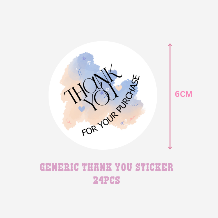 Thank You sticker for Return Gift/birthday decor/Small Businesses (6 CM/Sticker//24)