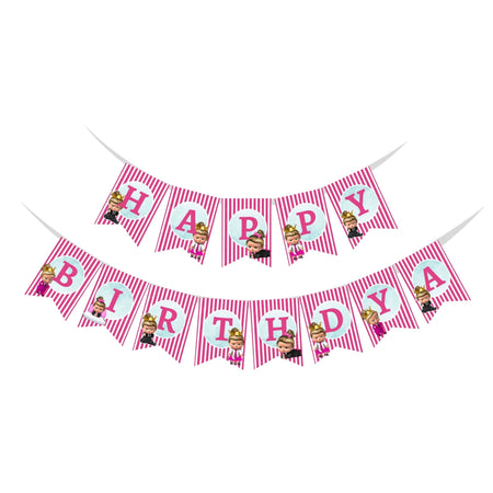 Boss Baby Girl Happy Birthday Banner