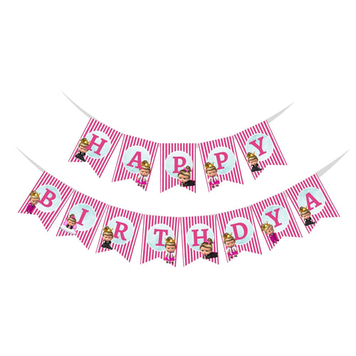 Load image into Gallery viewer, Boss Baby Girl Happy Birthday Banner
