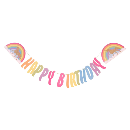 Unicorn Supershape Birthday Banner (15 Pcs)