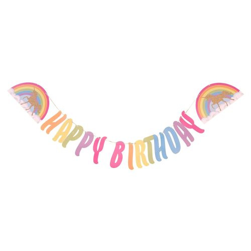 Load image into Gallery viewer, Unicorn Supershape Birthday Banner (15 Pcs)
