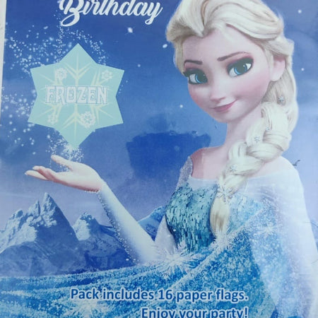 Happy Birthday Frozen Theme Banner, Party Decoration