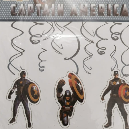 Captain America Tassel Dangler for Happy Birthday Decoration