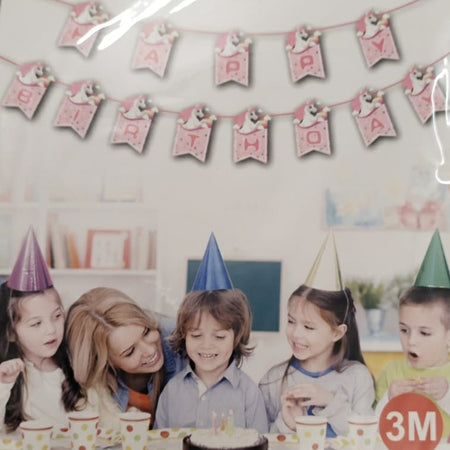 Unicorn Pink Happy Birthday Dangler