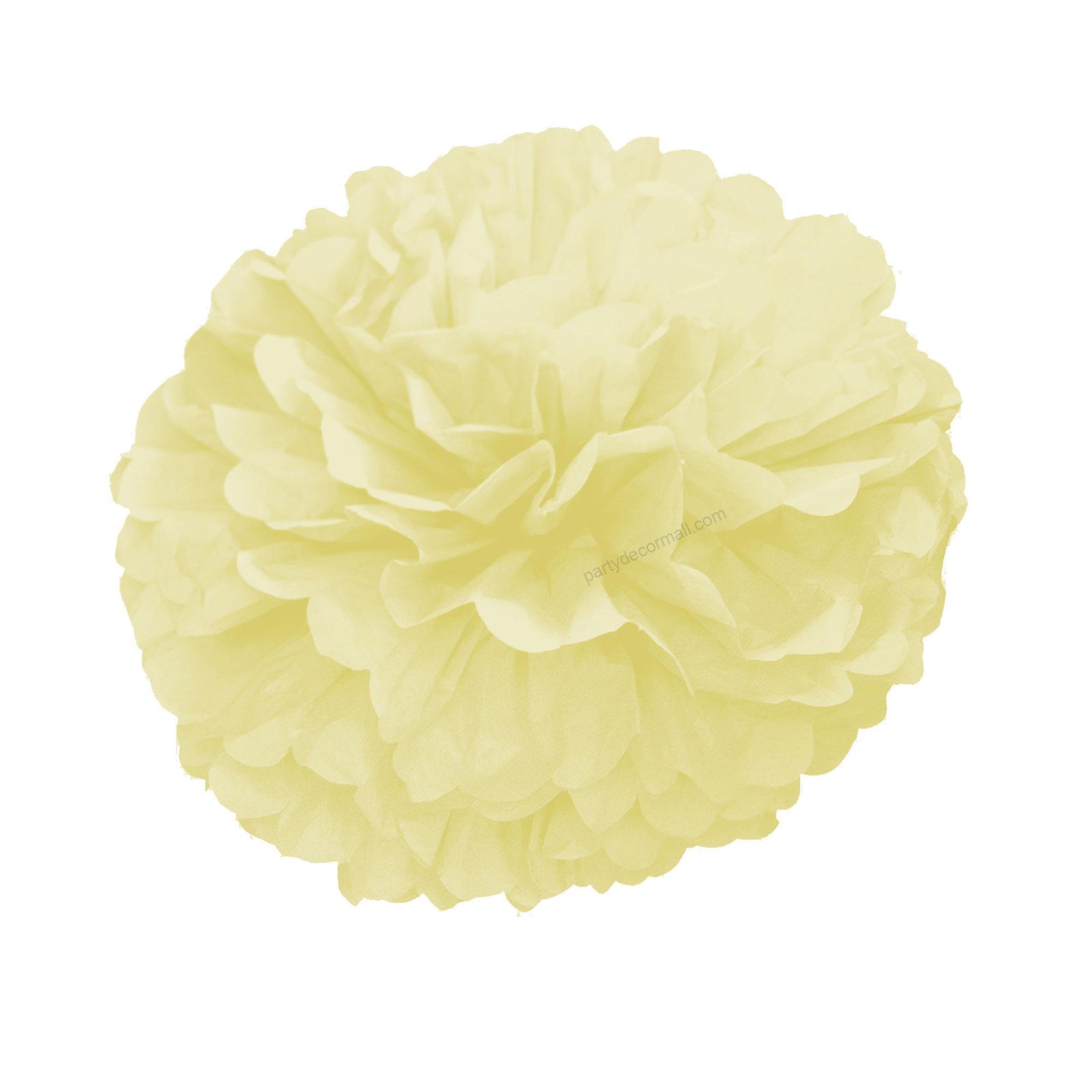 Paper Pom Pom for Decoration 10 Inches Set of 9 Pcs (Yellow)