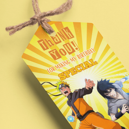 Naruto Theme Model 2 Birthday Favour Tags (2 x 3.5 inches/250 GSM Cardstock/Mixcolour/30Pcs)