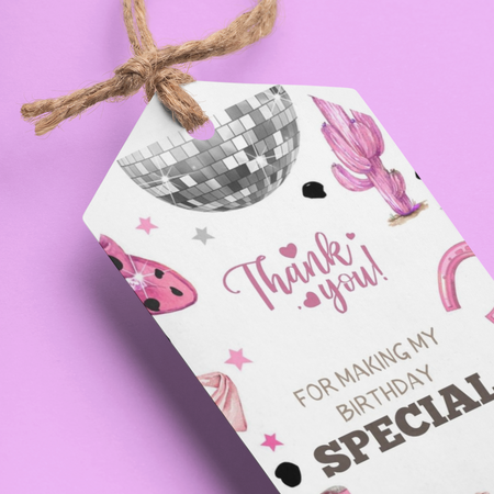 Glamour Theme Birthday Favour Tags (2 x 3.5 inches/250 GSM Cardstock/Mixcolour/30Pcs)