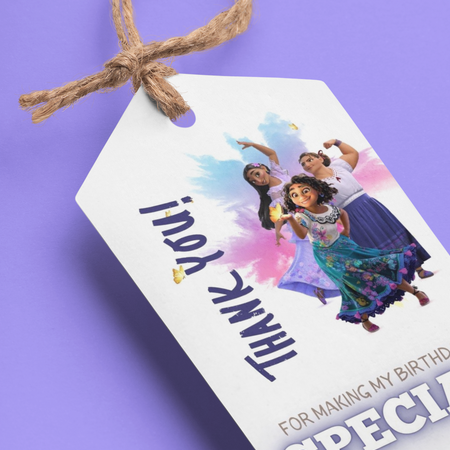 Encanto Theme Birthday Favour Tags (2 x 3.5 inches/250 GSM Cardstock/Mixcolour/30Pcs)