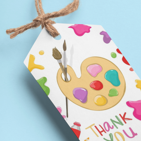 Craft Theme Birthday Favour Tags (2 x 3.5 inches/250 GSM Cardstock/Mixcolour/30Pcs)